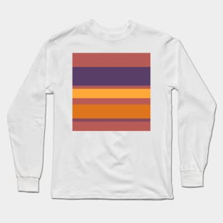 A capital collection of Grape, Deep Ruby, Giant'S Club, Cocoa Brown and Yellow Orange stripes. Long Sleeve T-Shirt